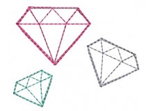 Stickdatei - Diamanten